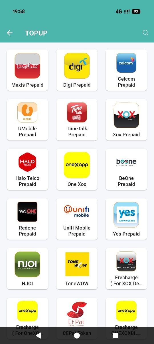 Paparan aplikasi OTA MY 1
