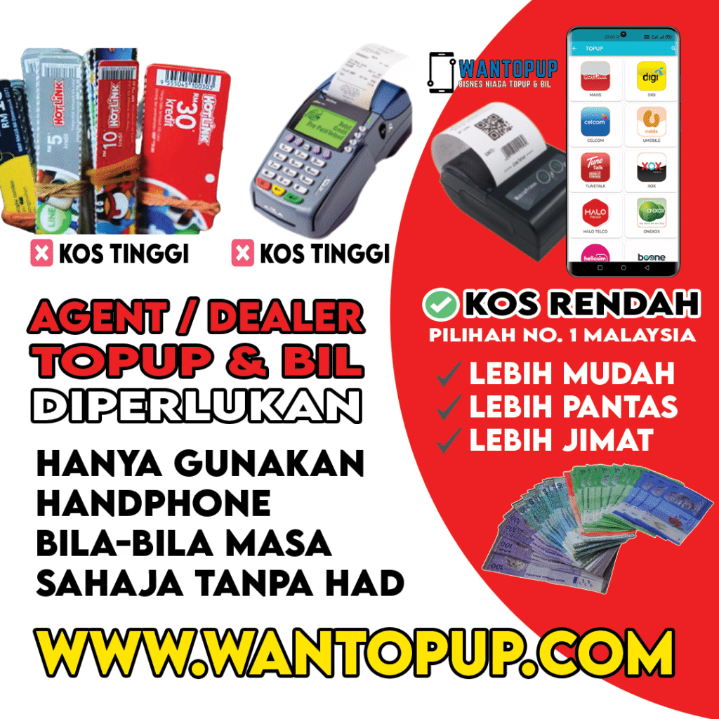 OTA MY - Bisnes Jual Topup & Bayar Bil Guna Aplikasi hanya gunakan handphone bila bila masa sahaja tanpa had